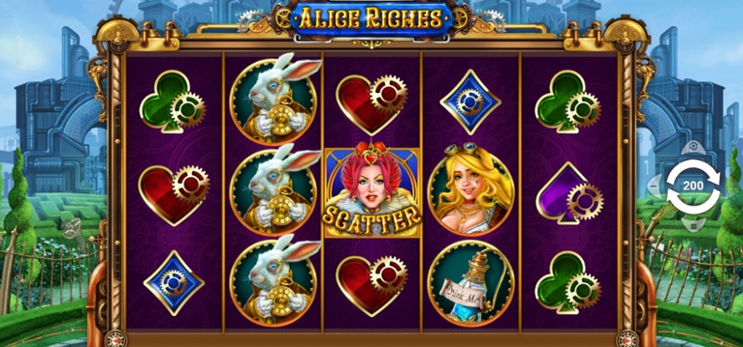Rules for playing the Alice Riches slot